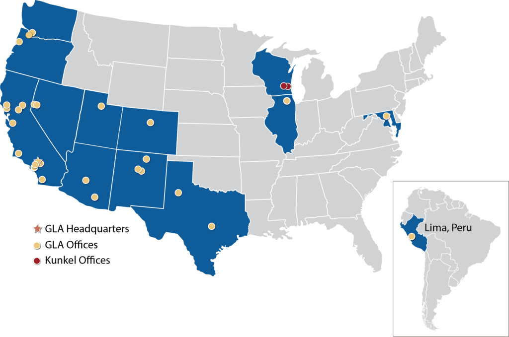 2025 Kunkel GLA Offices Map Kunkel offices map